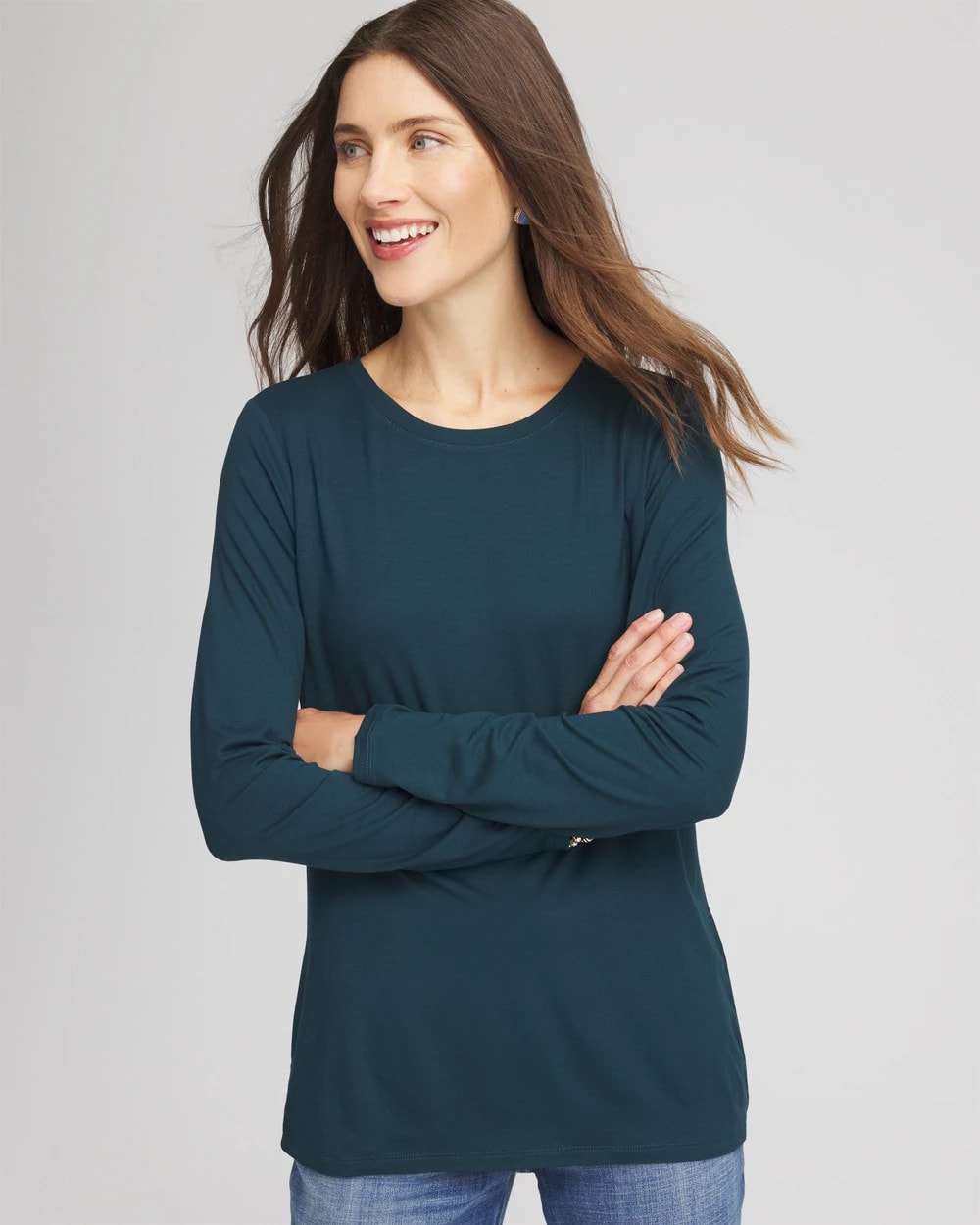 Chico's Clothing Touch of Cool™ Layering Tee