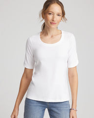 Chico's Clothing Short Sleeve Pima Tee