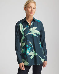 Chico's Clothing No Iron™ Glacial Flora Sateen Shirt