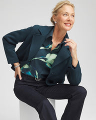 Chico's Clothing No Iron™ Glacial Flora Sateen Shirt