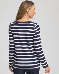 Chico's Clothing Stretch Cotton Boatneck Tunic
