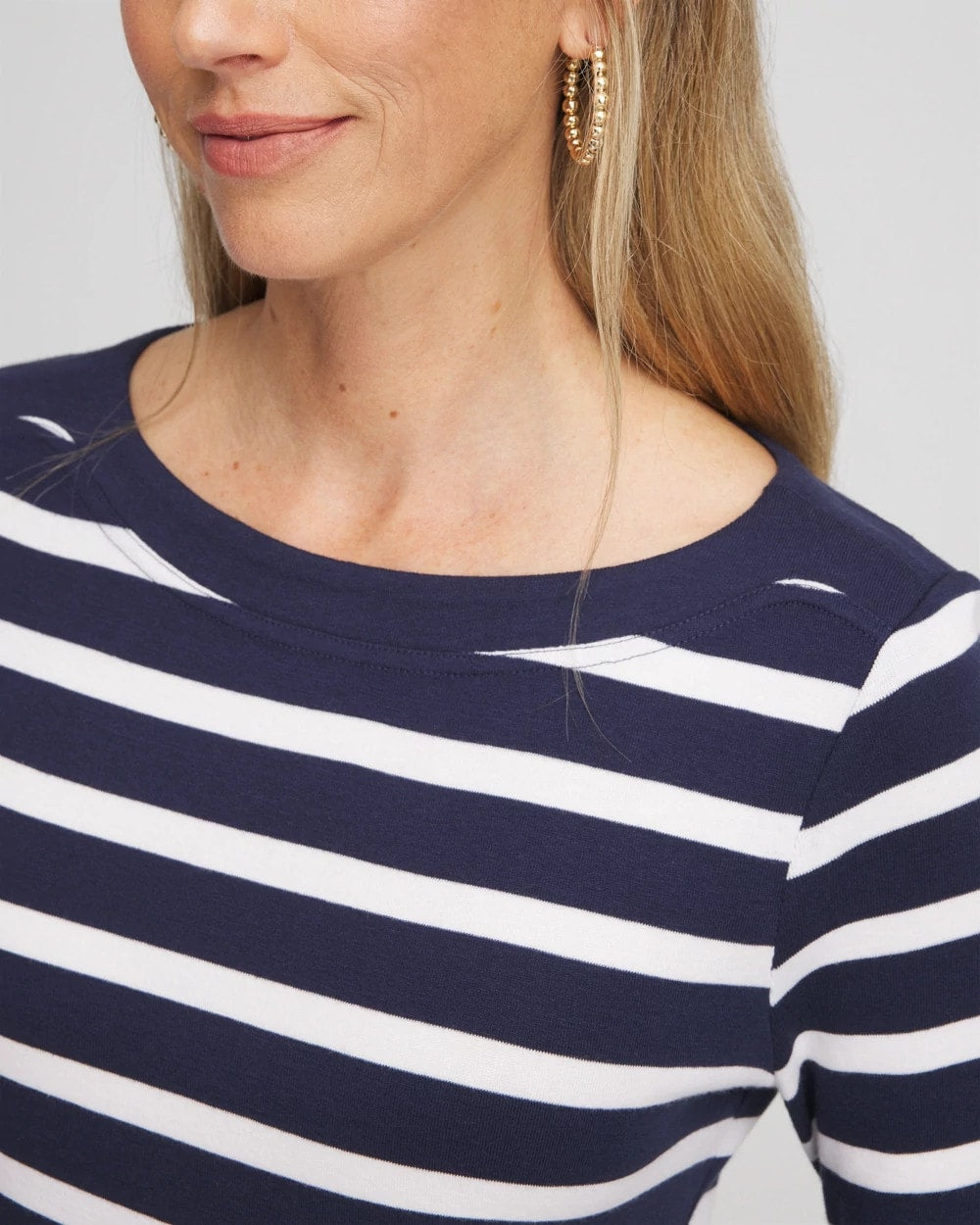 Chico's Clothing Stretch Cotton Boatneck Tunic
