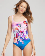 Chico's Clothing Gottex Under The Sea Square Neck One Piece