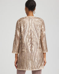 Chico's Clothing Travelers™ Collection Champagne Sequins Jacket