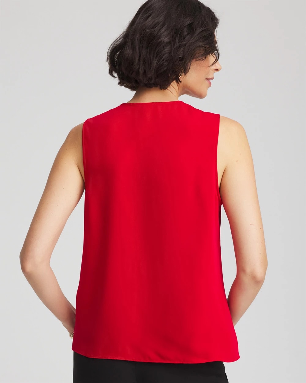 Chico's Clothing Satin Ruffle Tank