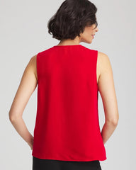 Chico's Clothing Satin Ruffle Tank