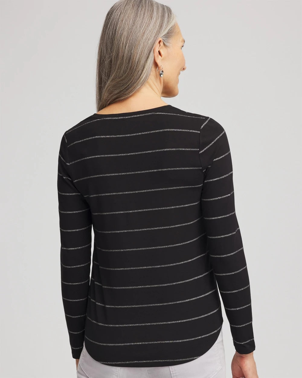 Chico's Clothing Touch of Cool™ Lurex Layering Tee