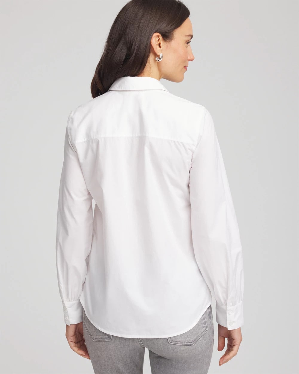 Chico's Clothing Jeweled Poplin Shirt