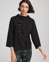Chico's Clothing Embellished Structured Top