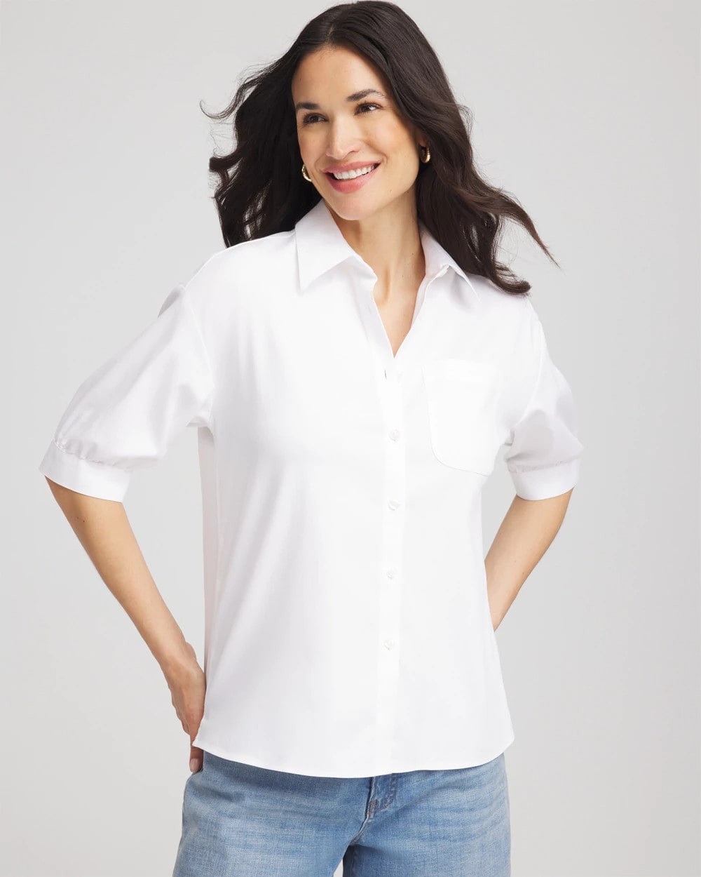 Chico's Clothing No Iron™ Short-Sleeved Shirt