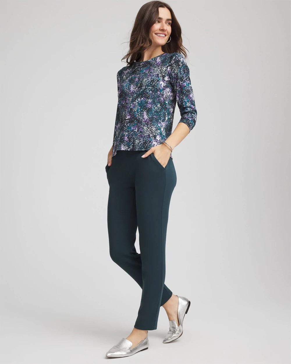 Chico's Clothing Zenergy® Soft Brushed Scattered Top