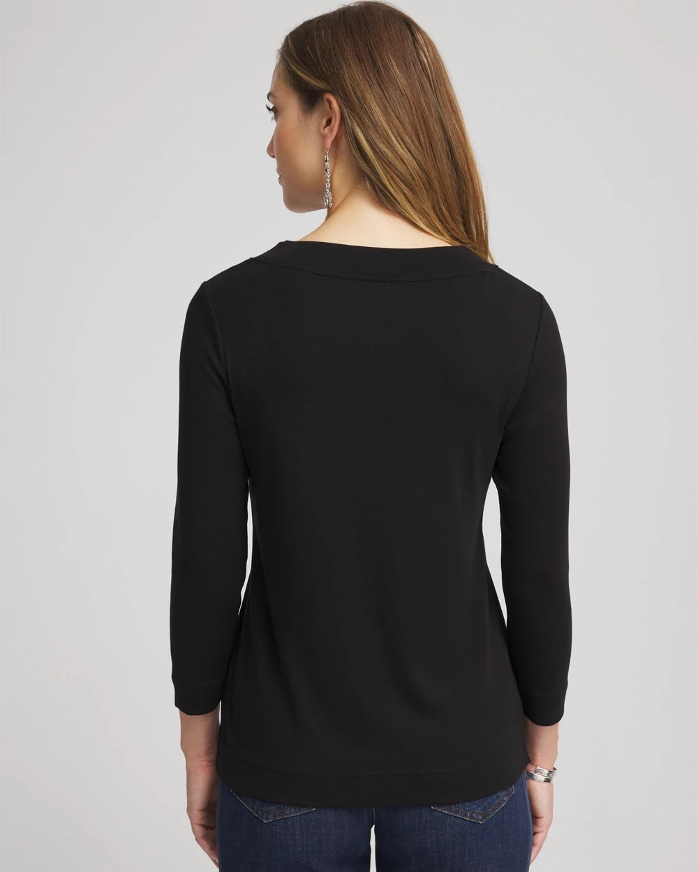 Chico's Clothing Pima Cotton 3/4 Sleeve Tee