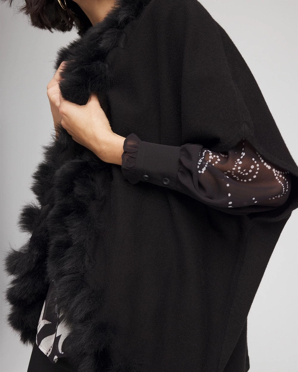 Chico's Clothing Faux Fur Cocoon