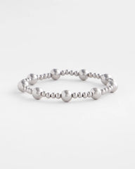 Chico's Jewelry Silver-tone Medium Bead Stretch Bracelet