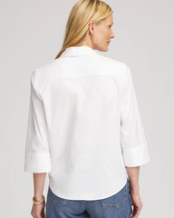 Chico's Clothing Poplin Tie-Front Top