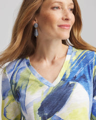 Chico's Clothing Slub 3/4 Sleeve Tee