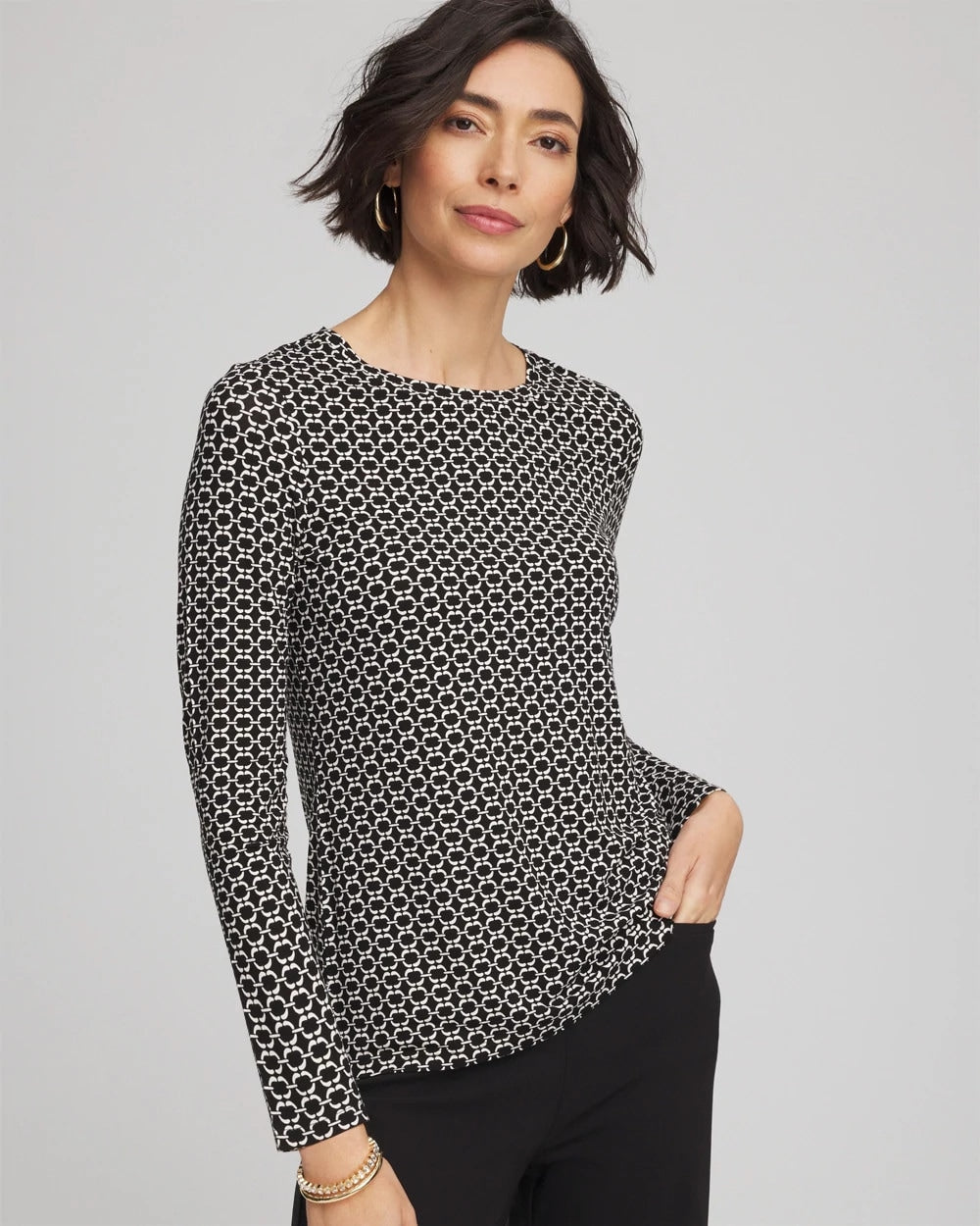 Chico's Clothing Touch of Cool™ Crewneck Layering Tee