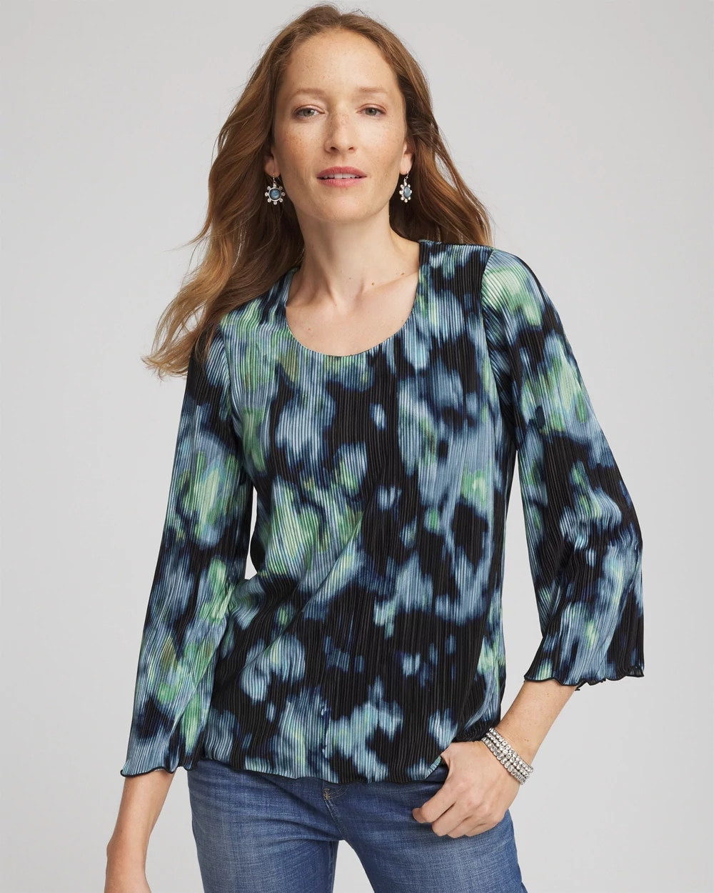 Chico's Clothing Bodre Flare Sleeve Top
