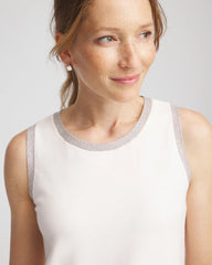 Chico's Clothing Zenergy® Luxe Metallic Trim Tank