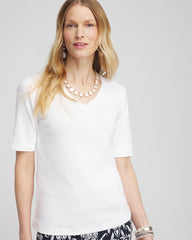 Chico's Clothing Everyday V-Neck Pima Tee
