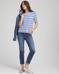 Chico's Clothing Slub Short Sleeve Tee