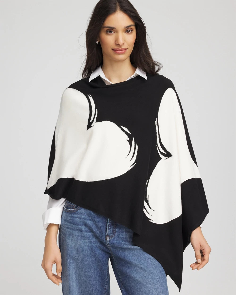 Chico's Accessories Love Brush Convertible Sweater Poncho