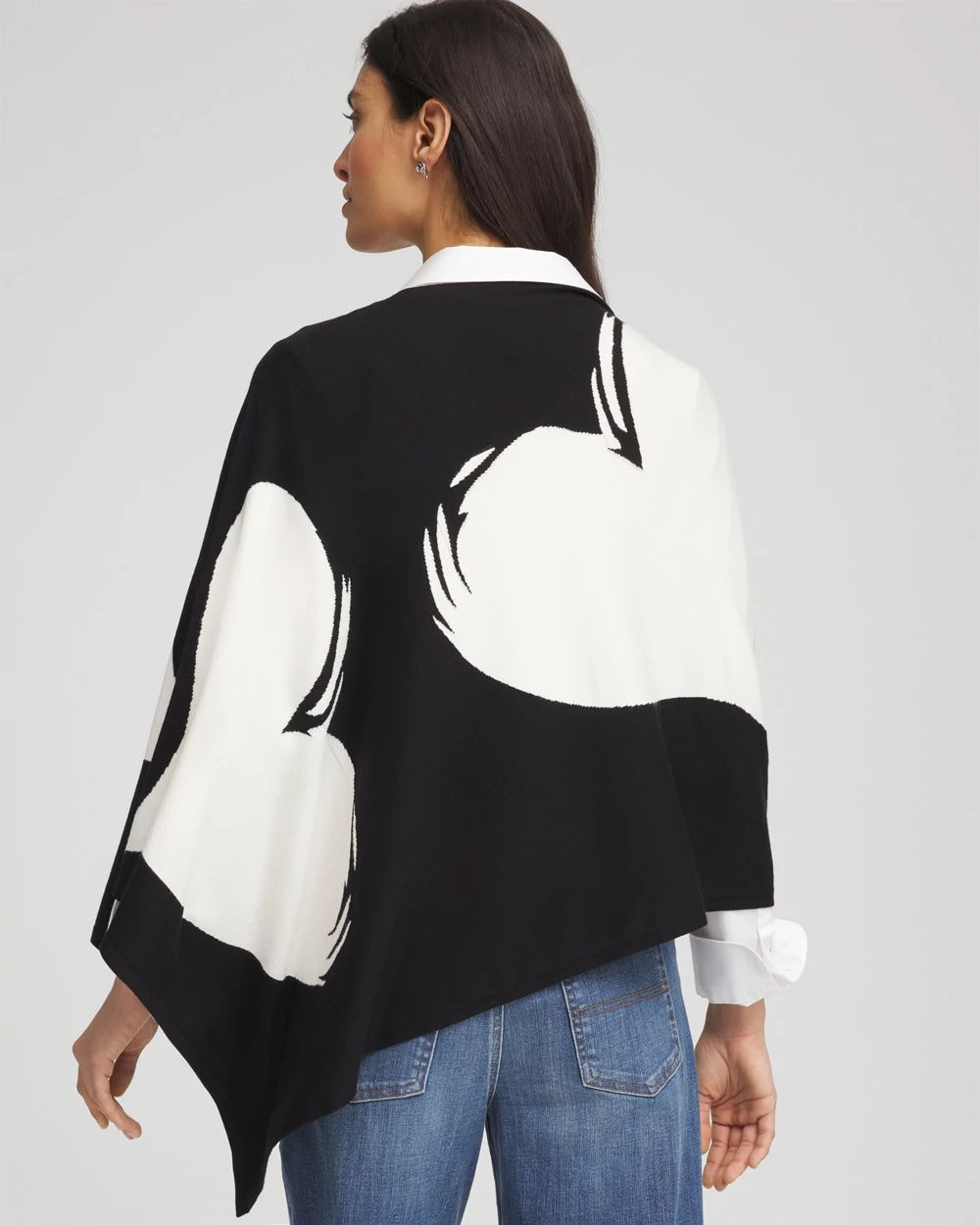 Chico's Accessories Love Brush Convertible Sweater Poncho