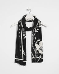 Chico's Accessories Floral Woven Oblong Scarf