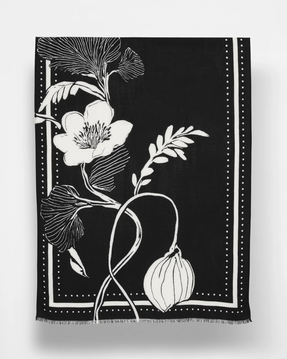 Chico's Accessories Floral Woven Oblong Scarf