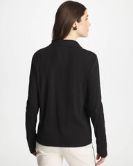 Chico's Clothing Collared Rib Mix Henley