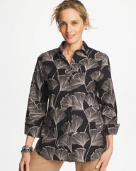 Chico's Clothing No Iron™ Stretch Ginkgo Glory Shirt