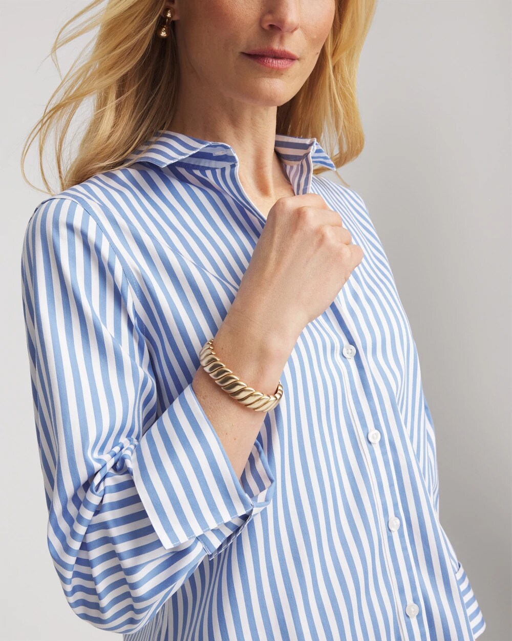 Chico's Clothing No Iron™ Stretch Striped Shirt