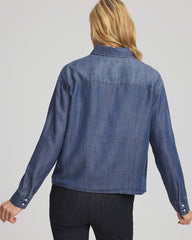 Chico's Clothing Embellished Tencel Collar Shirt