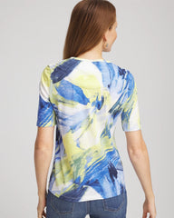 Chico's Clothing Slub Short Sleeve Tee