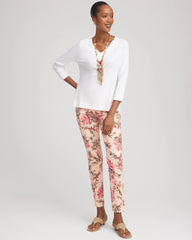 Chico's Clothing Short Pima 3/4 Sleeve Tee
