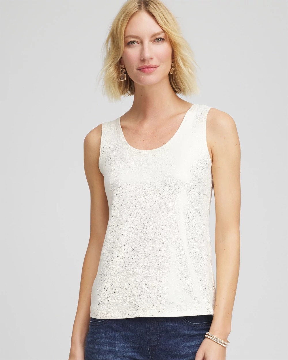 Chico's Clothing Foiled Microfiber Tank