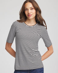 Chico's Clothing Touch of Cool™ Elbow-Sleeve Tee