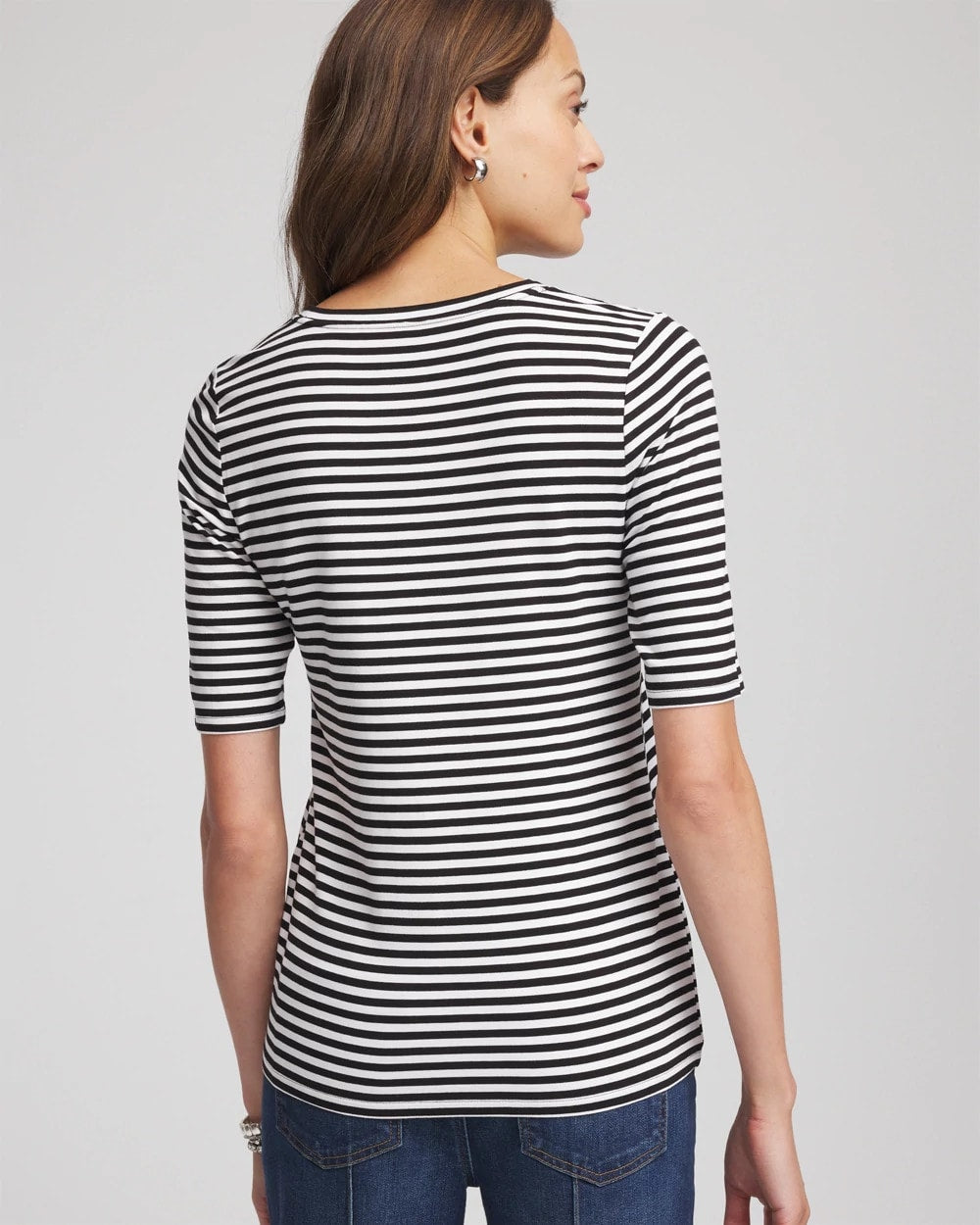 Chico's Clothing Touch of Cool™ Elbow-Sleeve Tee