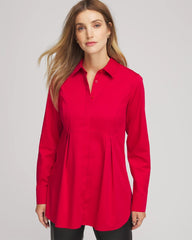 Chico's Clothing No Iron™ Peplum Pleated Shirt