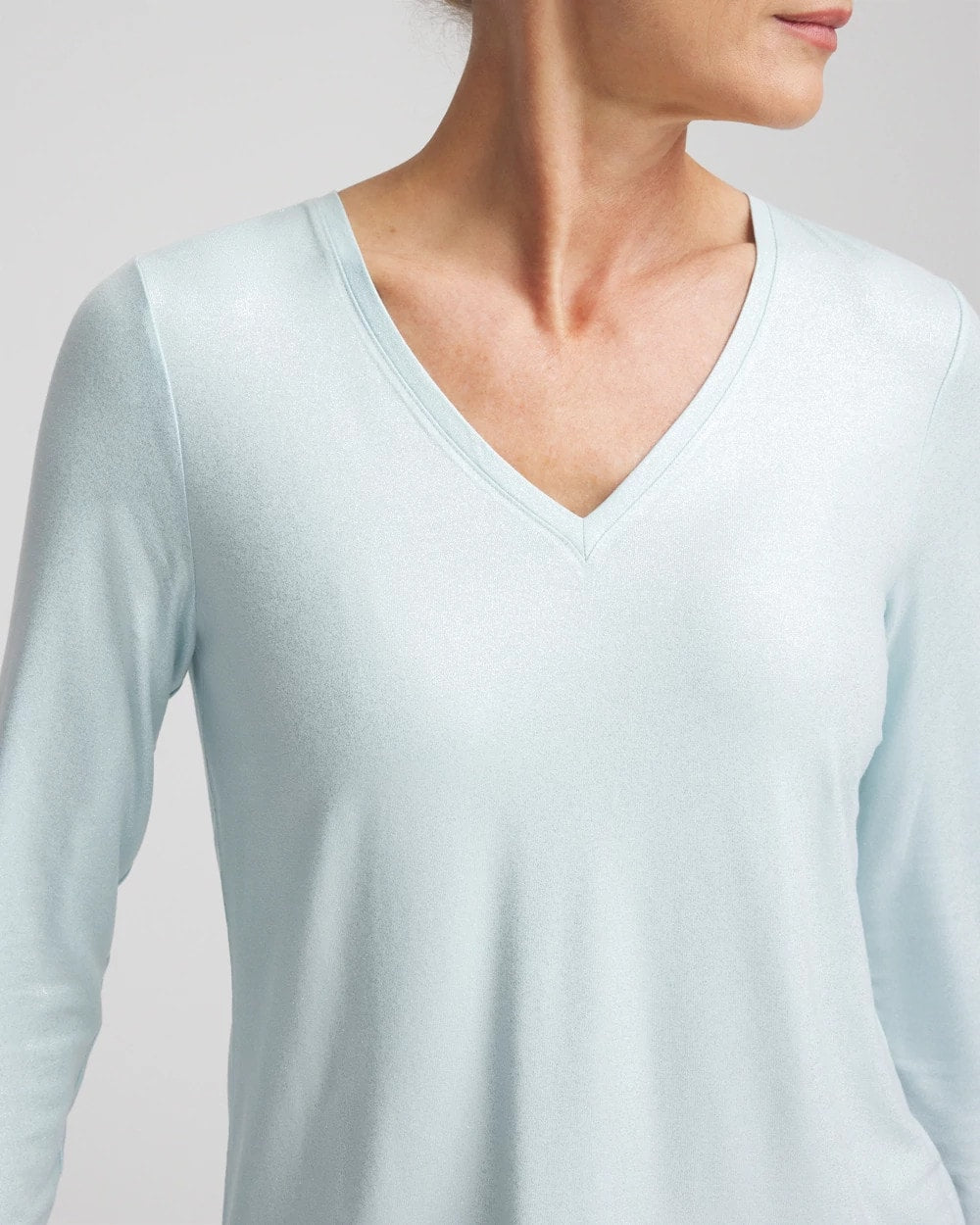 Chico's Clothing Foiled Touch of Cool™ Layering Tee