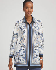 Chico's Clothing Travelers™ Collection Paisley Mesh Shirt Jacket