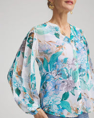 Chico's Clothing Georgette Billow Sleeved Blouse