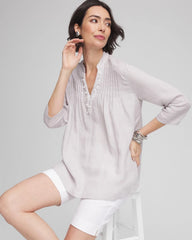 Chico's Clothing Embellished Linen Kurta Tunic