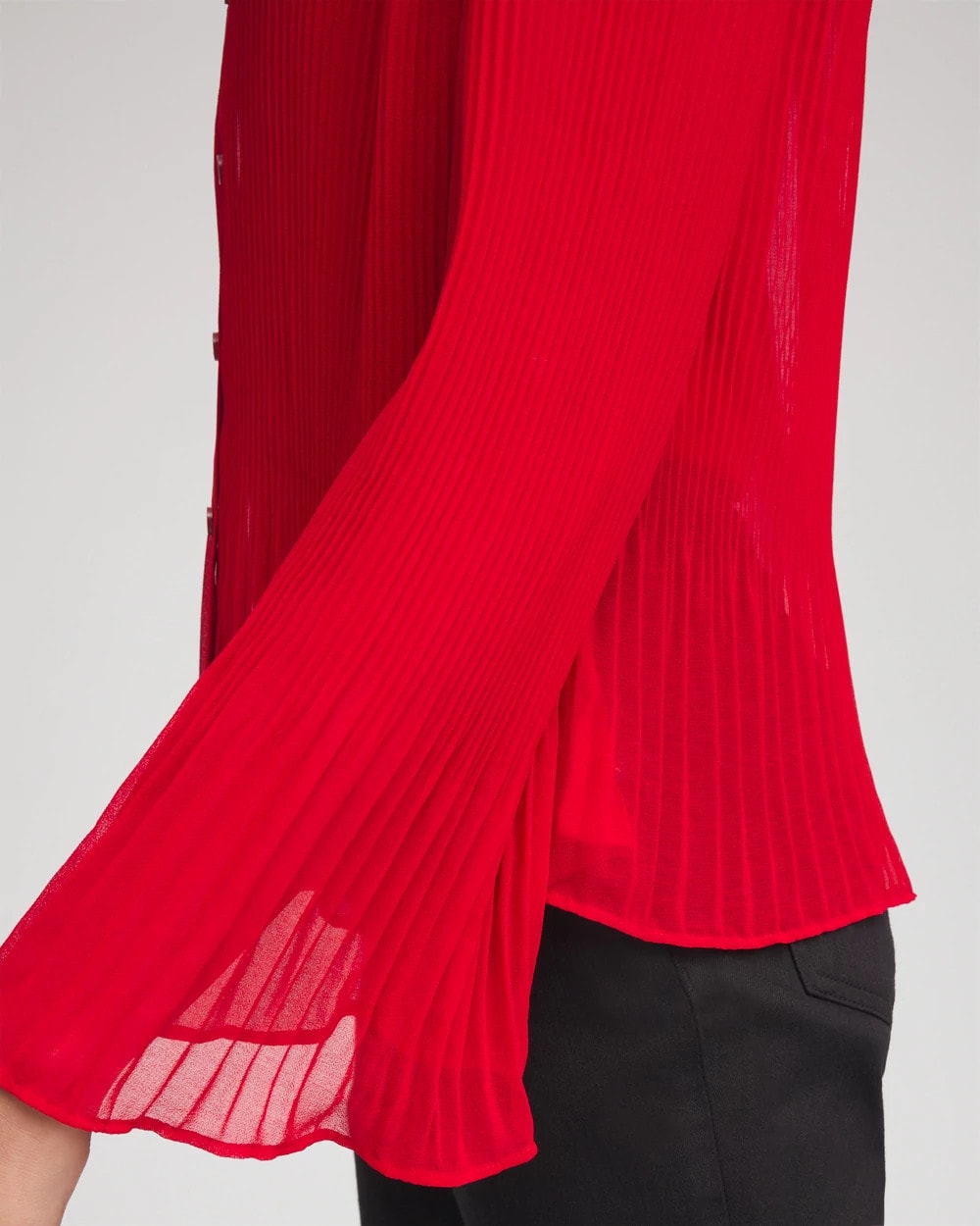 Chico's Clothing Pleated Georgette Blouse