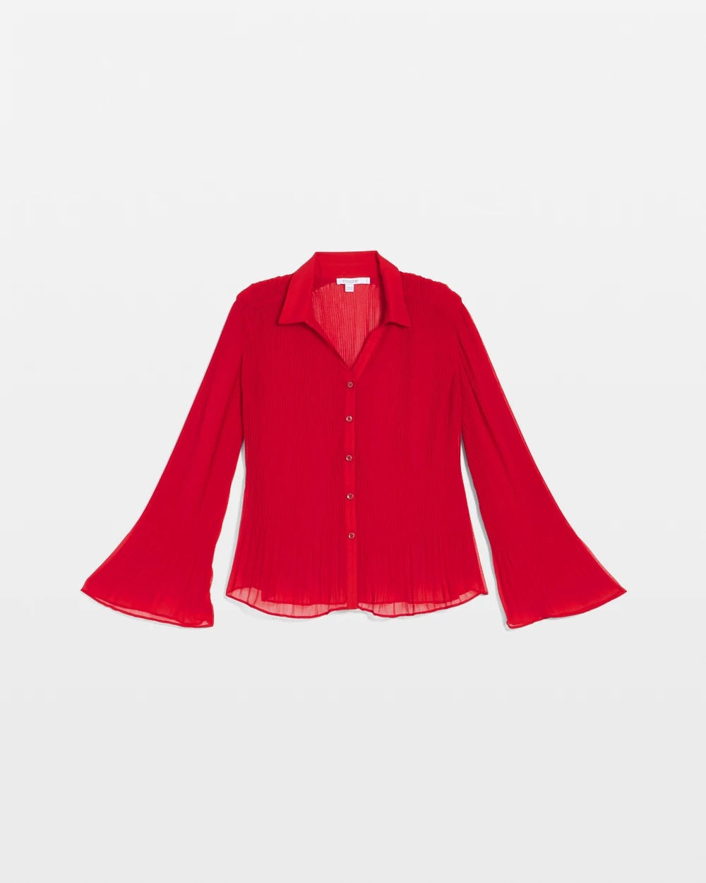 Chico's Clothing Pleated Georgette Blouse