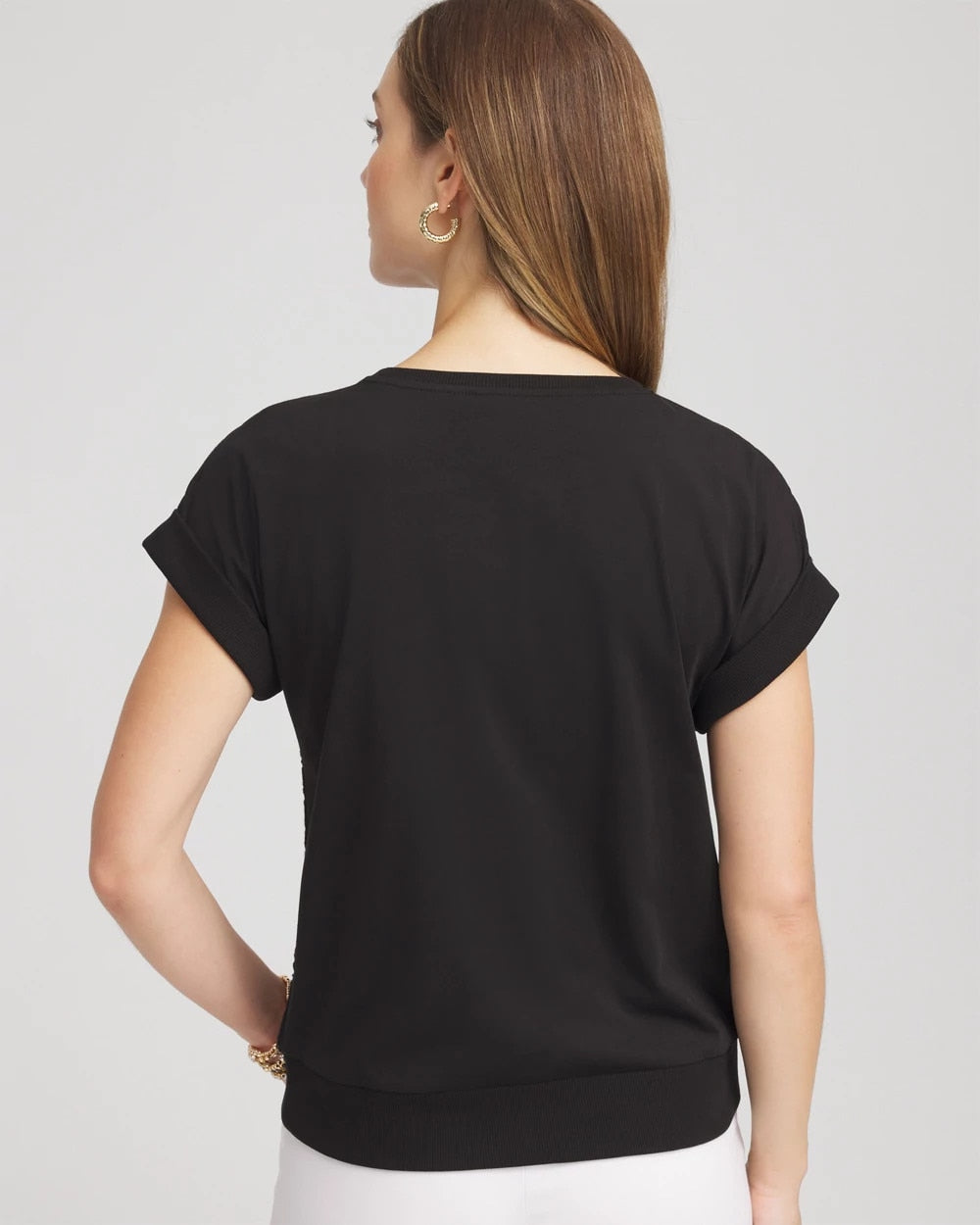 Chico's Clothing Crocheted Cotton-Blend Shirt