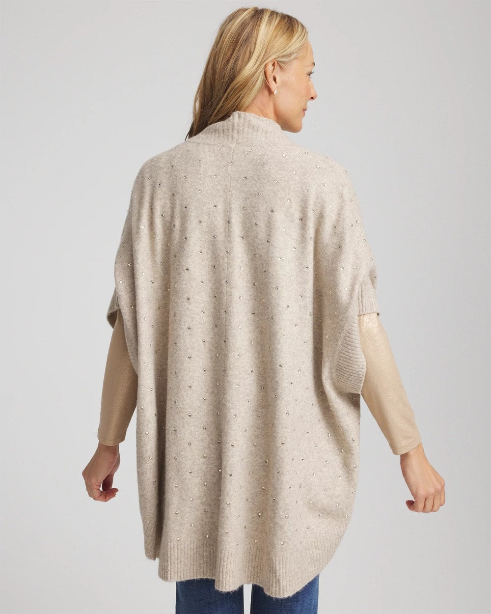 Chico's Clothing Embellished Cocoon Ruana