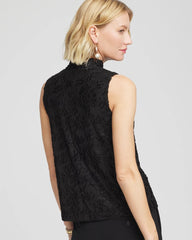 Chico's Clothing Burnout Mockneck Tank