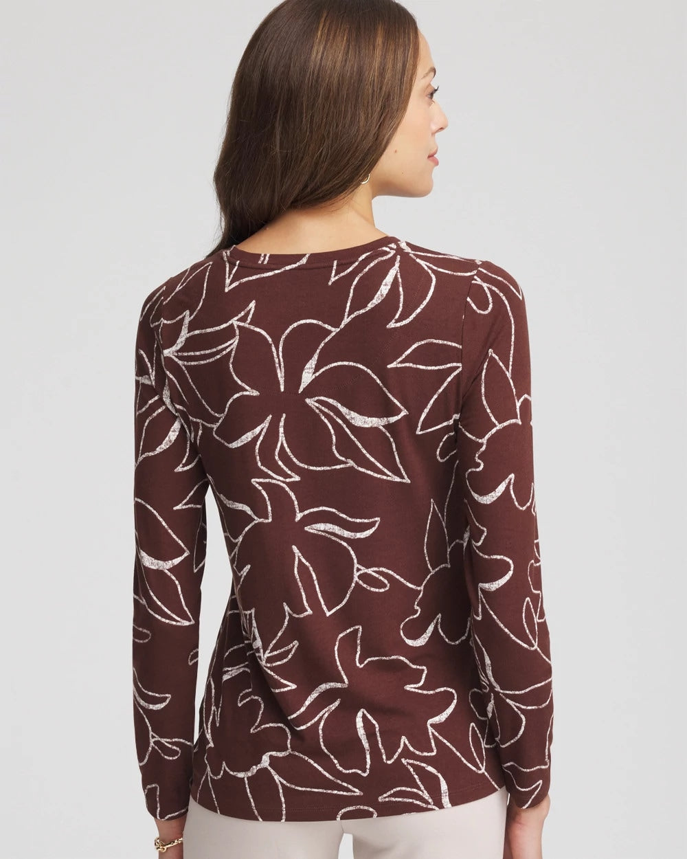 Chico's Clothing Floral Touch of Cool™ Layering Tee