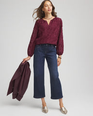 Chico's Clothing Feathered Pullover Peasant Blouse